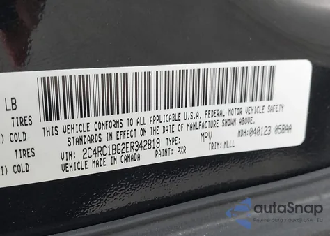 2014 Chrysler Town & Country Touring from USA, damaged, VIN 2C4RC1BG2ER342819